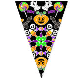 Happy Halloween Spooky Mandala Vlaggetjes (Eerste vlag)