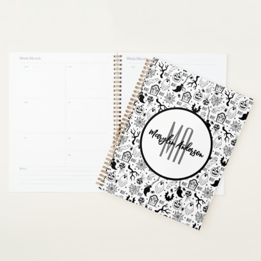 HAPPY HALLOWEEN SPOOKY  MONOGRAM PLANNER (Display)