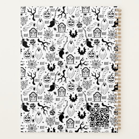 HAPPY HALLOWEEN SPOOKY  MONOGRAM PLANNER (Achterkant)