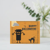 Happy Halloween Spooky Monster Briefkaart (Staand voorkant)