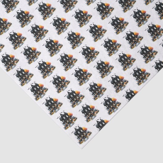 Happy Halloween Spooky Pattern Tissuepapier (Detail)