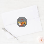 Happy Halloween Spooky Pumpkin Ronde Sticker (Envelop)