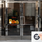 Happy Halloween Spooky Pumpkin Window Cling Raamsticker (Kantoordeur)