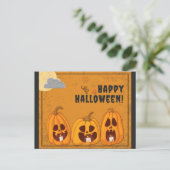 Happy Halloween Spooky Pumpkins Briefkaart (Staand voorkant)