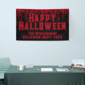 Happy Halloween Spooky Red Black Driving Blood Spandoek (Beurs)