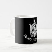 Happy Halloween Spooky Scary Skeleton Fun Koffiemok (Voorkant links)