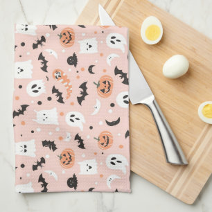 Happy Halloween Spooky Schattige & Feestelijk Hall Theedoek