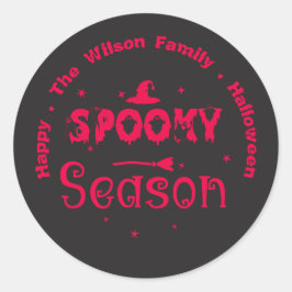Happy Halloween Spooky Season Ronde Sticker