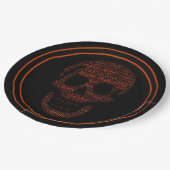 Happy Halloween Spooky Skull Papieren Bordje (Gekanteld)