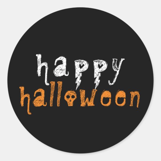Happy Halloween Spooky Sticker (Voorkant)