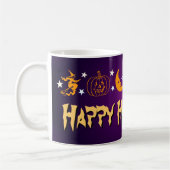 Happy Halloween Spooky Symbols Witch Moon Ghost Koffiemok (Links)