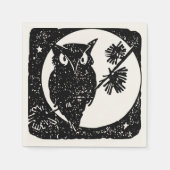 Happy Halloween Spooky Uil Papier servet (Voorkant)