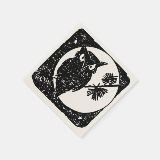 Happy Halloween Spooky Uil Papier servet (Hoek)