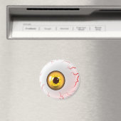 Happy Halloween! Spooky Yellow Eyeball Magneet (Insitu (Vaatwasser))