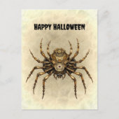 Happy Halloween Steampunk Spider Briefkaart (Voorkant)