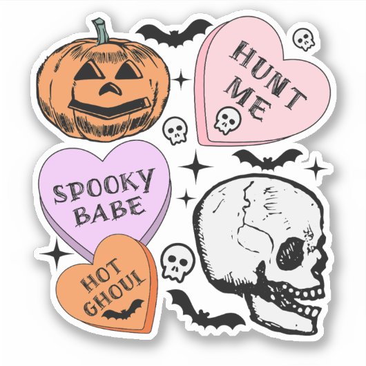 Happy Halloween Sticker (Voorkant)