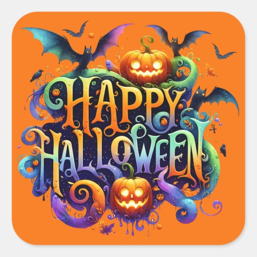 Happy Halloween Sticker (Devant)