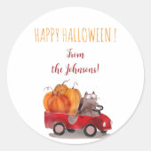 Happy Halloween Sticker pour Bonbons & Cookies Sac (Devant)