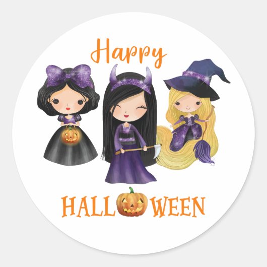 Happy Halloween sticker Princess sticker (Voorkant)