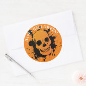 HAPPY HALLOWEEN STICKER SKULL (Envelop)