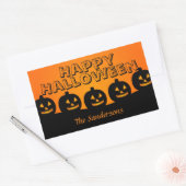 Happy Halloween Stickers Citrouille orange et noir (Enveloppe)