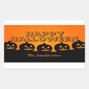 Happy Halloween Stickers Citrouille orange et noir