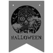 Happy Halloween Sugar Skull Graveyard Full Moon 3 Vlaggetjes (Tweede vlag)