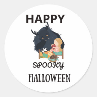 Happy Halloween T Shirthappy spooky halloween Ronde Sticker