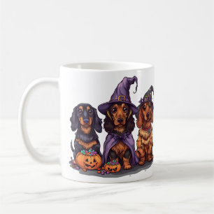 Happy Halloween teckel heksenhonden Koffiemok