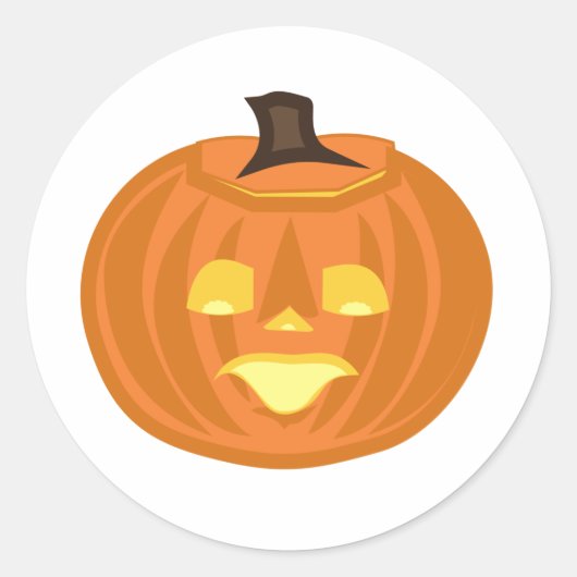 Happy Halloween themed Ronde Sticker (Voorkant)