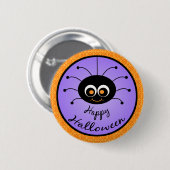 Happy Halloween Toon Spider Ronde Button 5,7 Cm (Voorkant /achterkant)