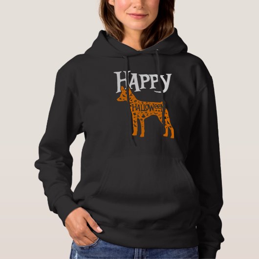Happy Halloween Toy Fox Terrier Hoodie (Voorkant)