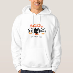 Happy Halloween Tree Kleine schattige katten Hoodie