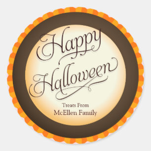 Happy Halloween Trick or treat Label