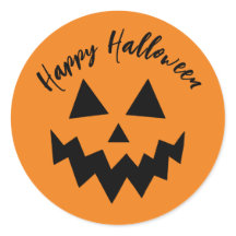 Happy Halloween Trick or treat Oranje pompoen Face
