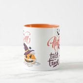 Happy Halloween Trick or treat Pumpkin Coffee Mok (Midden)