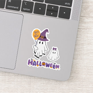 happy halloween trick or treat sticker