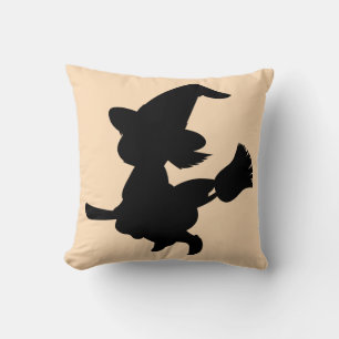Happy Halloween Trick or treat Witch met Broom Kussen