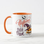 Happy Halloween Trick ou Treat Citrouille café Mug (Gauche)