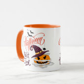 Happy Halloween Trick ou Treat Citrouille café Mug (Devant gauche)