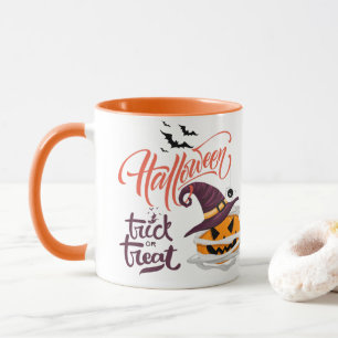 Happy Halloween Trick ou Treat Citrouille café Mug