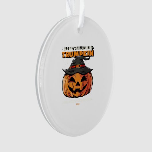 Happy Halloween Trumpkin Classic Ornament (voorkant)