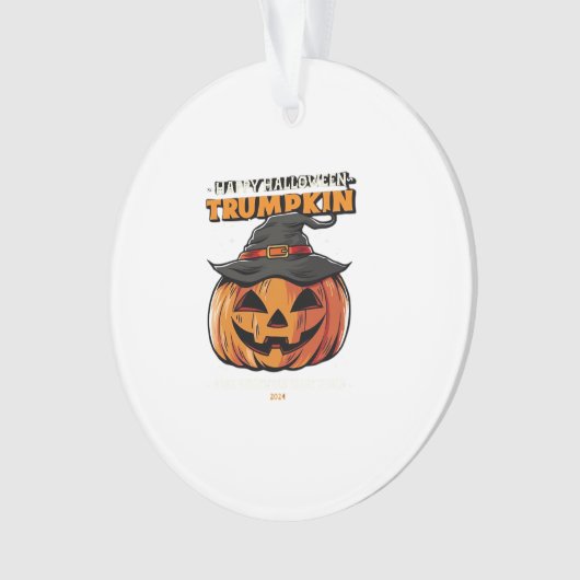 Happy Halloween Trumpkin Classic Ornament (voorkant)