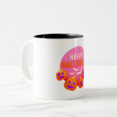 Happy halloween tweekleurige koffiemok (Voorkant links)