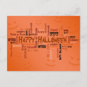 Happy Halloween Typografie Briefkaart