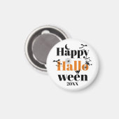 Happy Halloween-typografie met  elementen Magneet (Voorkant / Achterkant)