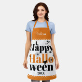Happy Halloween-typografie met elementen Schort (Gedragen)