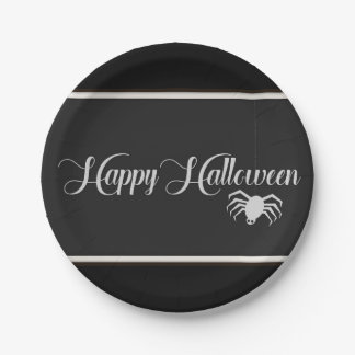 Happy Halloween Typografie Papieren Bordje