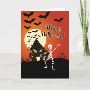 Happy Halloween uit het dansende skelet Kaart