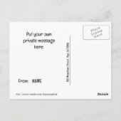 Happy Halloween uit het pompoenMan Briefkaart (Achterkant)